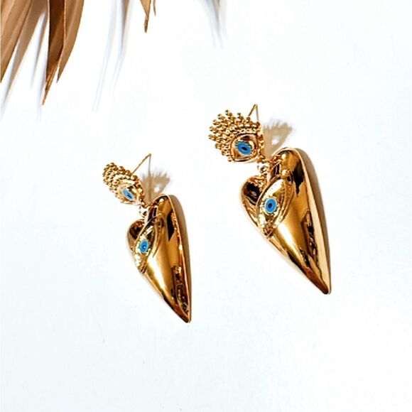 Evil eye earrings N415 - Picture 4 of 5